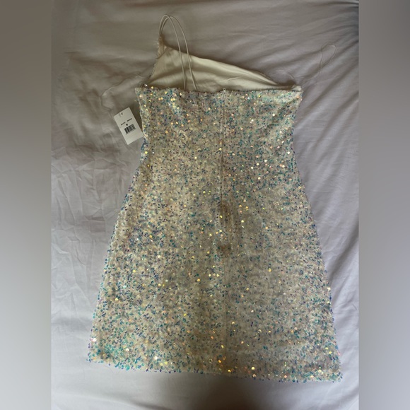 Dillards Dresses Dillards White Sparkly Dress Poshmark